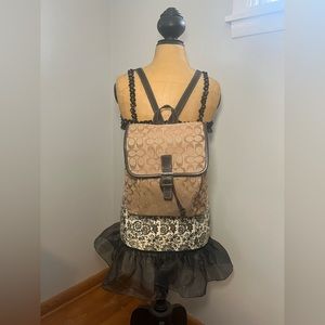 Coach Monogram Backpack with Adjustable Straps
